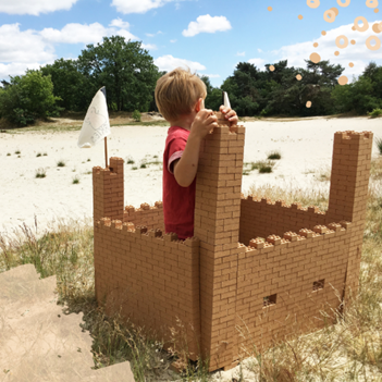 Holle en gevulde stippen zijn rechtsboven in de hoek geplaatst.