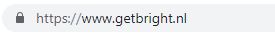 SSL certificaat zichtbaar via slotje in de browser adresbalk.